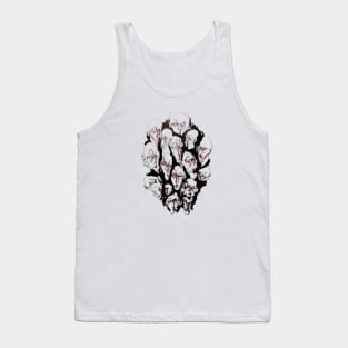 Multiple faces #9 - Psychedelic Ink Drawing with Art Style Tank Top